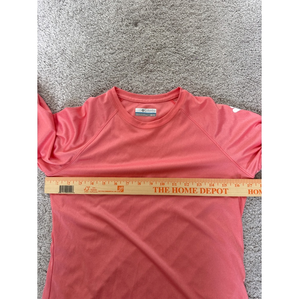 Columbia PFG Womens XS Long Sleeve Sun Shirt Coral Pink Omni-Shade Active Top - Picture 4 of 6
